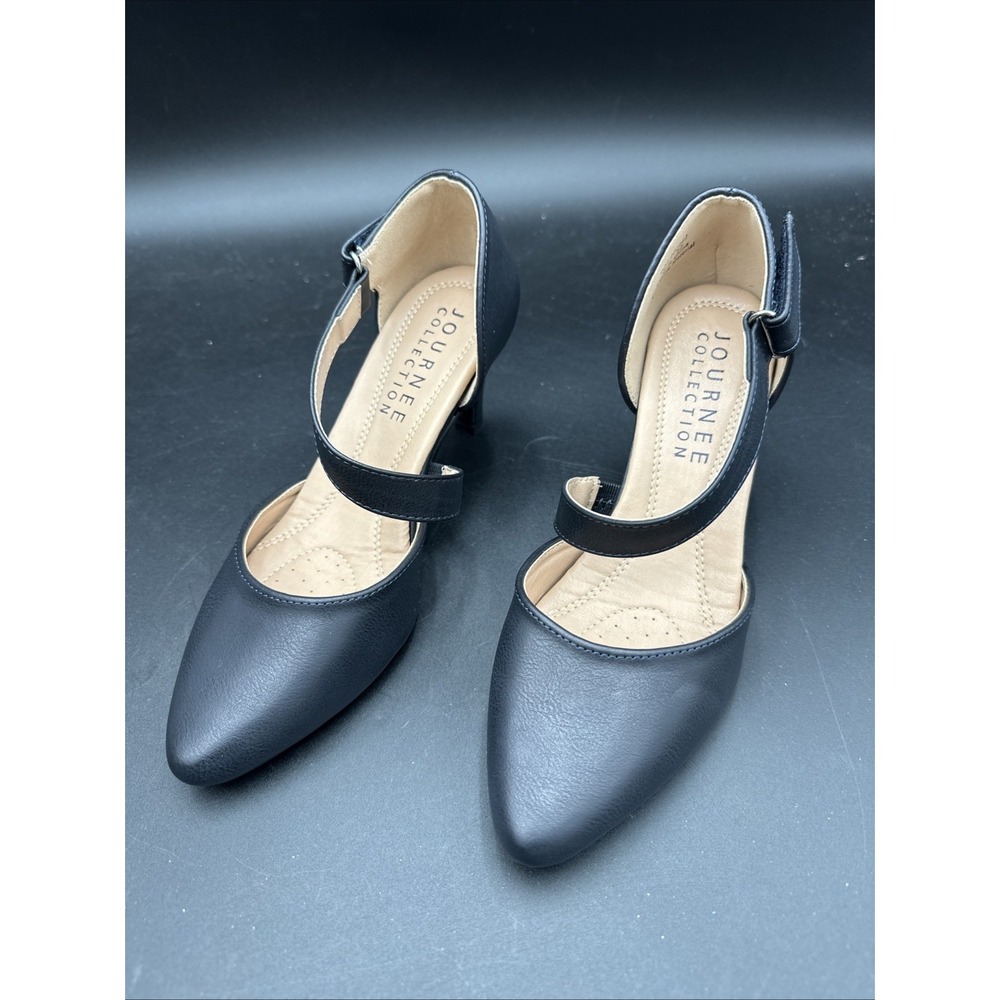 Journee Collection Tillis Womens‎ Pointed Stiletto Heel Pumps 5.5 Navy Blue NWB